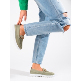Mocassins textile femme Shelovet olive vert 2