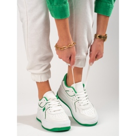 Chaussures de sport femme Shelovet blanc et vert 1