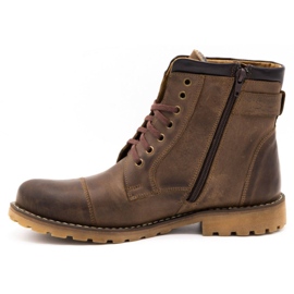 Olivier Chaussures isolées en cuir masculin 910mp marron brun 1