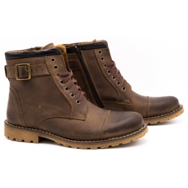 Olivier Chaussures isolées en cuir masculin 910mp marron brun 2