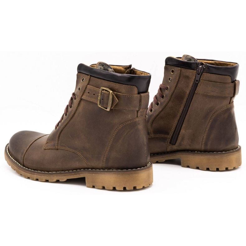 Olivier Chaussures isolées en cuir masculin 910mp marron brun 4