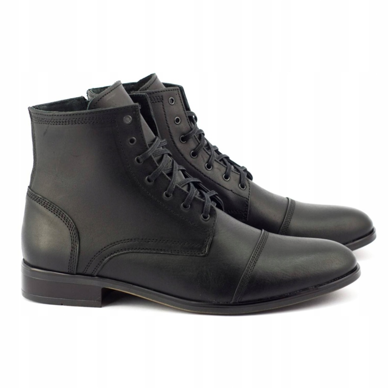 Olivier Bottines Chelsea en cuir pour hommes 287D Św noir le noir 4