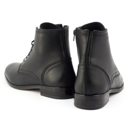 Olivier Bottines Chelsea en cuir pour hommes 287D Św noir le noir 2