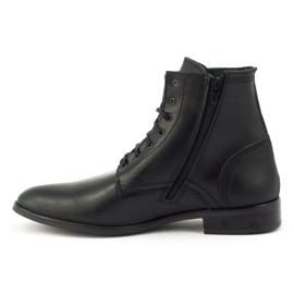 Olivier Bottines Chelsea en cuir pour hommes 287D Św noir 1