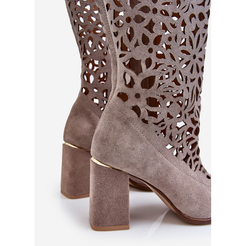 Lewski Shoes Bottes Daim Ajourées Leski Shoes 3234 Cappuccino multicolore 1