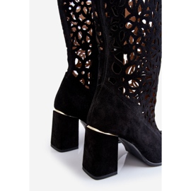 Lewski Shoes Bottes Daim Ajourées Leewski Shoes 3234 Noir le noir 8