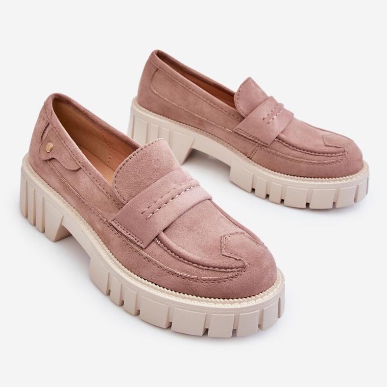 Chaussures à enfiler en daim pour femmes Marron clair Fiorell beige 1