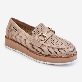 PM1 Mocassins Plateforme Femme Beige Danny 1