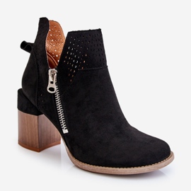 PM1 Bottes en daim sur talons épais Camden noir le noir 2