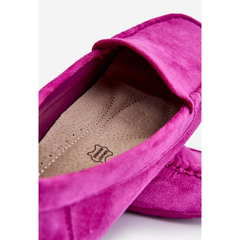 PE1 Mocassins en Daim pour Femme Violet Morreno rose 1