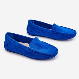 Mocassins en daim pour femmes Bleu Morreno 7