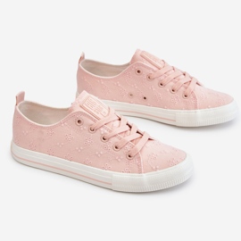 Baskets Brodées Big Star Femme LL274224 Rose 1