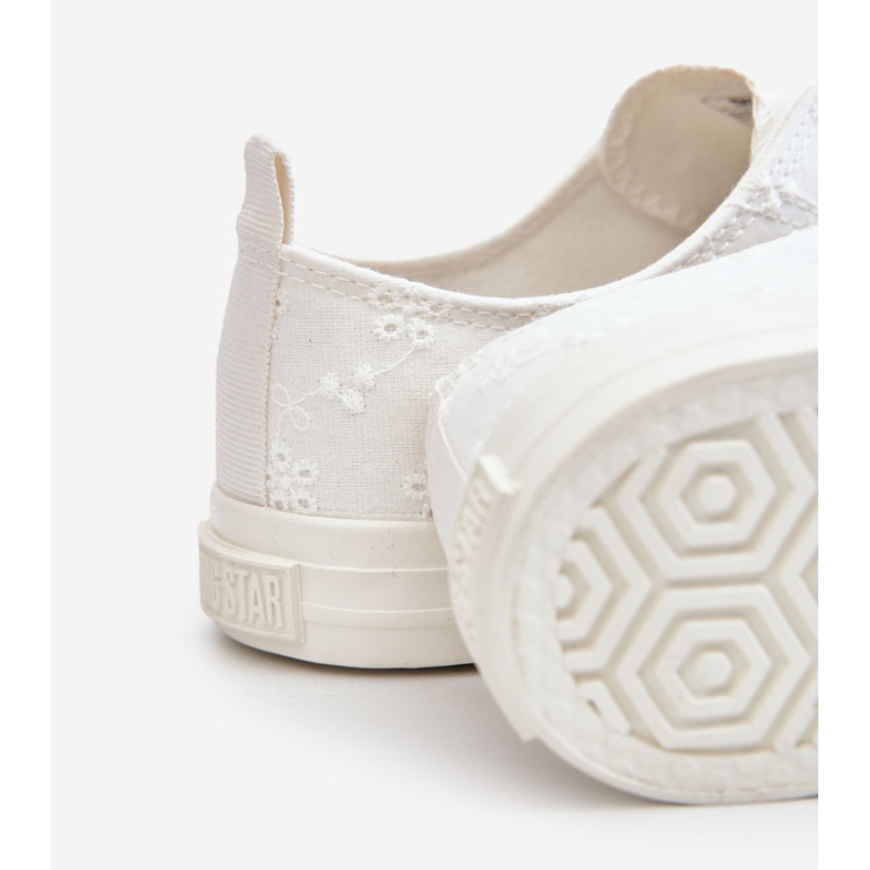 Baskets Brodées Big Star Femme LL274223 Blanc 1