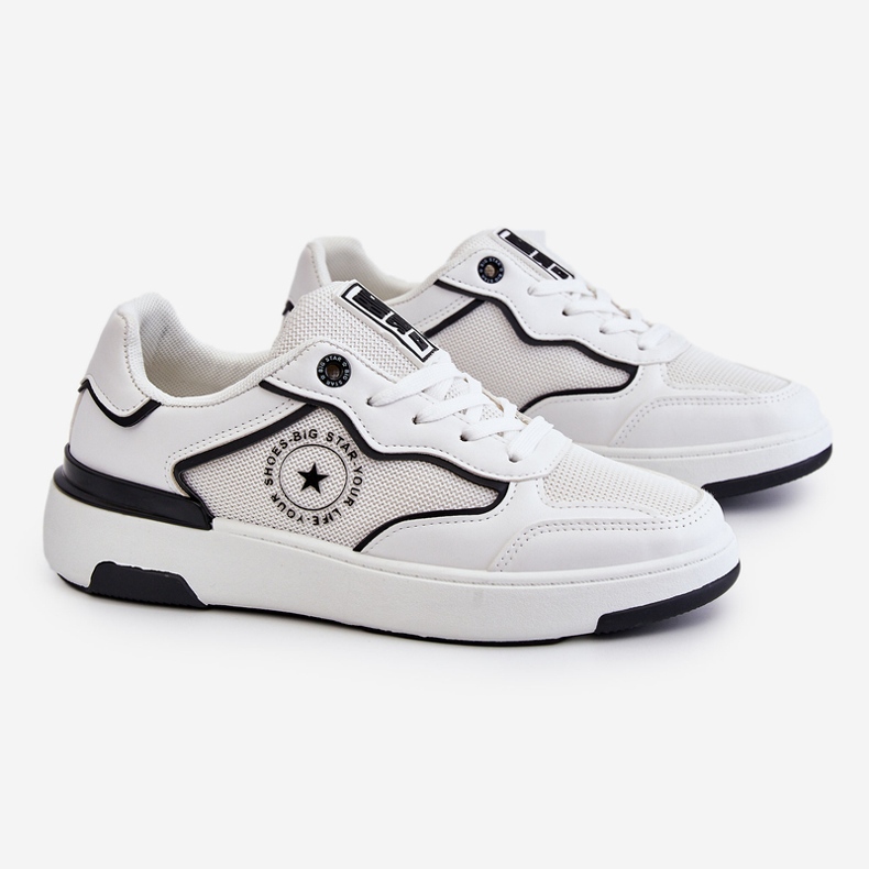 Chaussures Sport Femme Big Star LL274440 Blanc et Noir blanche 2