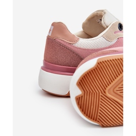 Chaussures Sport Femme Baskets Big Star LL274438 Rose-Blanc 1