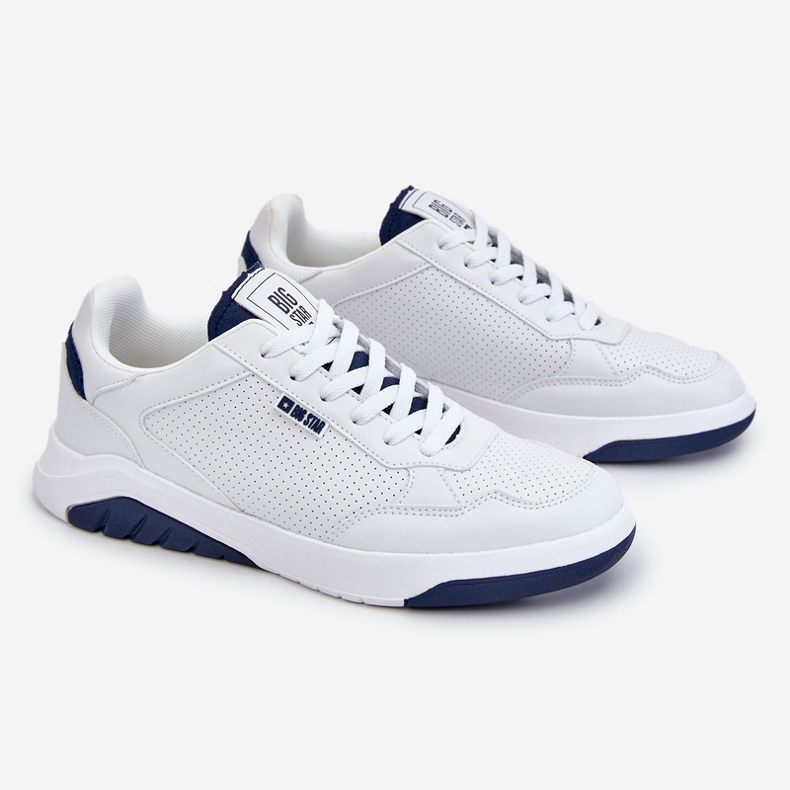 Chaussures de sport Big Star en mousse à mémoire de forme pour hommes JJ174318 Blanc 1