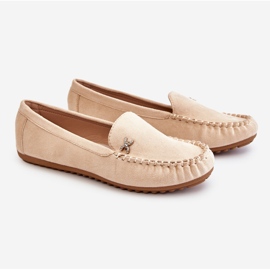 PS1 Mocassins Femme En Daim Avec Embellissements Leah Beiges 8