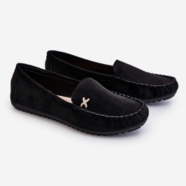 Mocassins Femme En Daim Avec Leah Embellissement Noir le noir 8