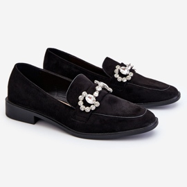 PS1 Élégantes Mocassins en Daim Noir Aliya le noir 7