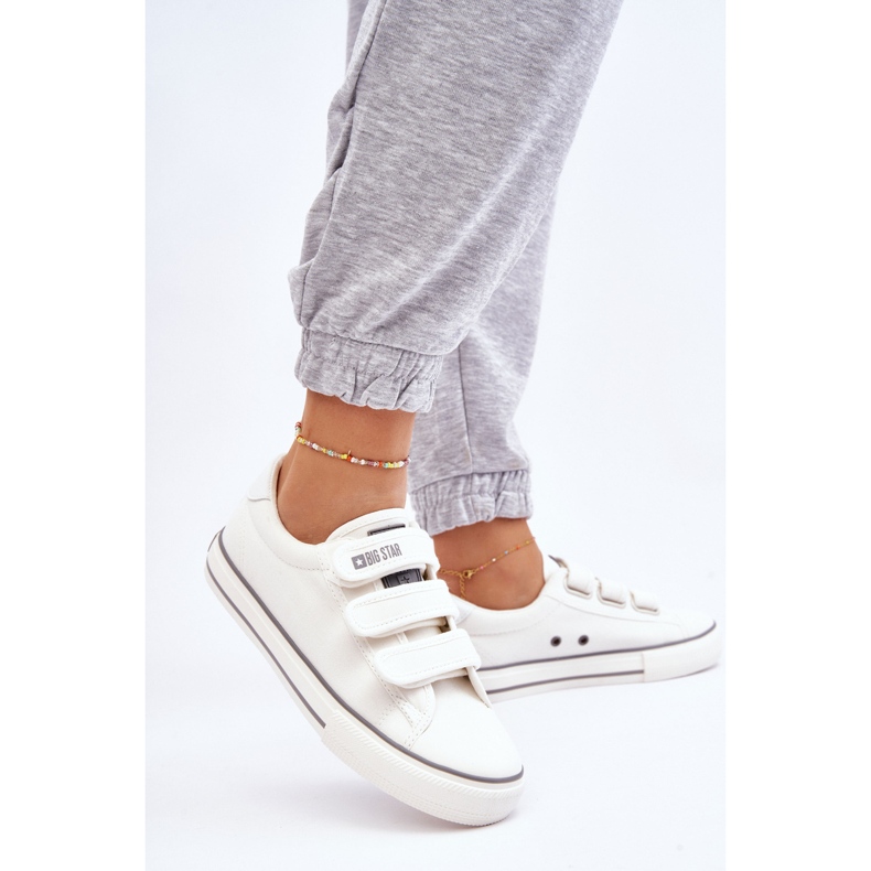 Baskets Textiles Classiques Velcro Big Star LL274A203 Blanc 2