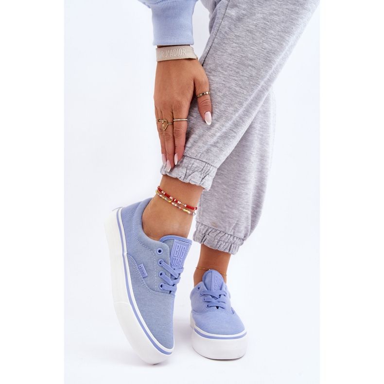 Baskets à plateforme en tissu Big Star LL274145 Bleu 2