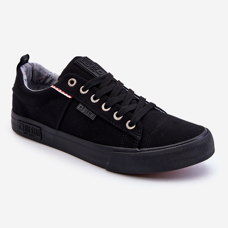 Baskets basses en tissu pour hommes Big Star KK174002 Noir 1