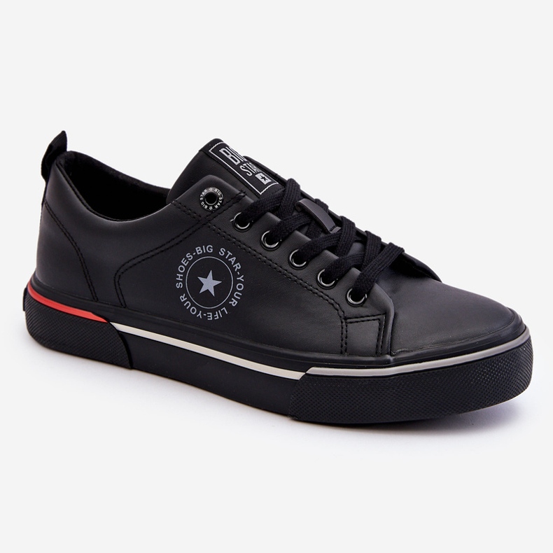 Baskets en cuir pour hommes Big Star LL174210 Noir 1