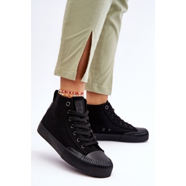 Baskets montantes en tissu Big Star pour femmes LL274444 Noir 2