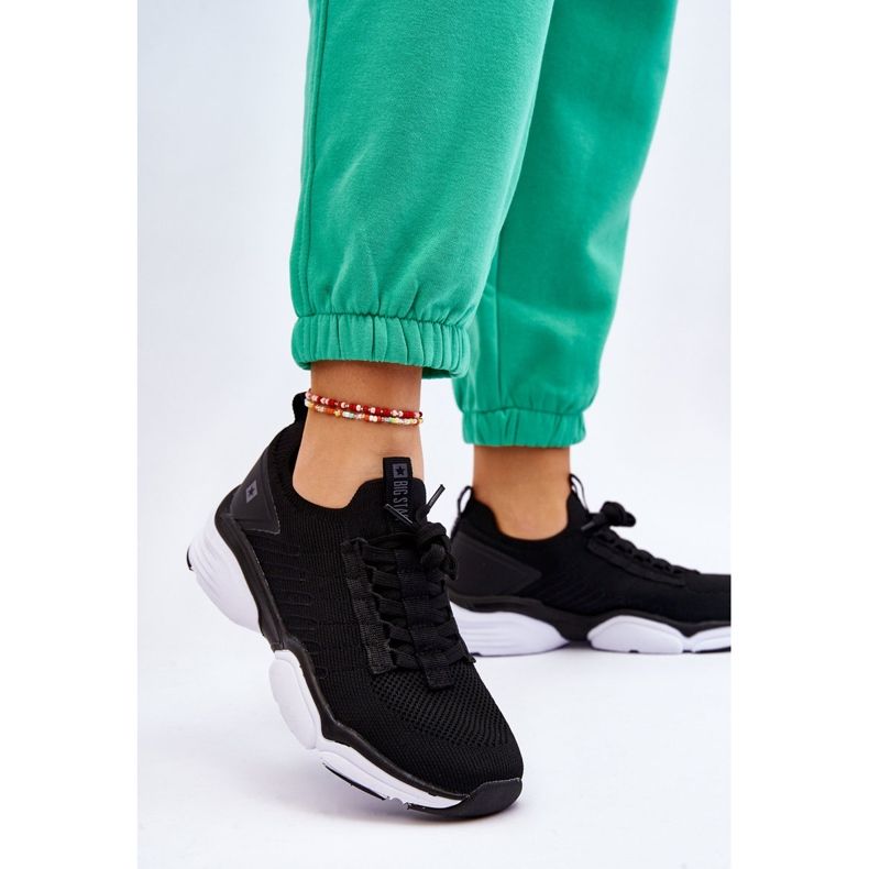 Chaussures de sport à enfiler pour femme Système de mousse à mémoire de forme Big Star LL274A146 Noir 2