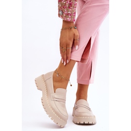 Mocassins Femme Chaussures en Cuir Big Star LL274457 Beige 1