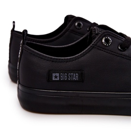 Baskets basses en cuir pour hommes Big Star KK174009 Noir 1