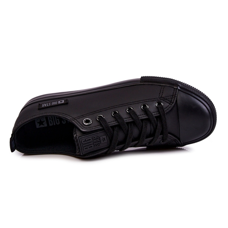 Baskets basses en cuir pour hommes Big Star KK174009 Noir le noir 3 Baskets basses en cuir pour hommes Big Star KK174009 Noir le noir 3