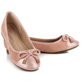 Super Me Ballerines en daim rose 3