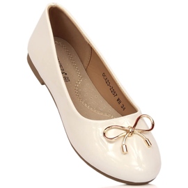 Ballerines blanches laquées pour fille Vinceza OCA23-2257 1