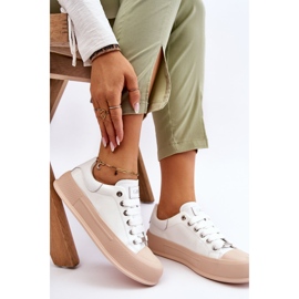 Baskets Plateforme Laquées Femme GOE LL2N4020 Blanc 2