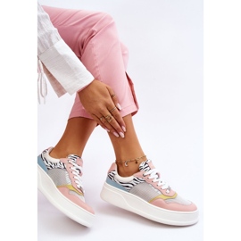 Chaussures de sport confortables pour femmes GOE LL2N4053 Multicolore blanc 1