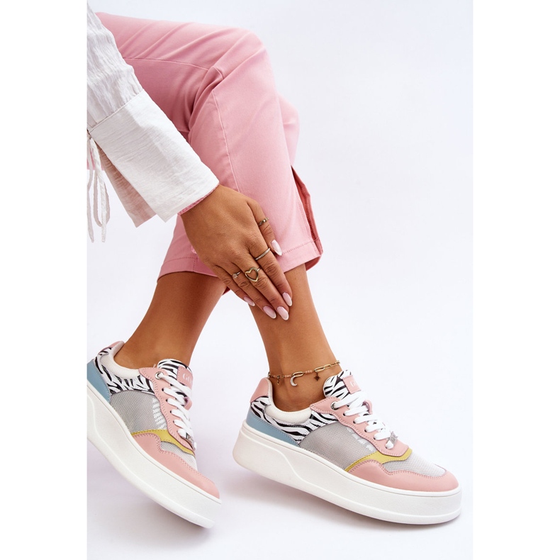 Chaussures de sport confortables pour femmes GOE LL2N4053 Multicolore blanc 1