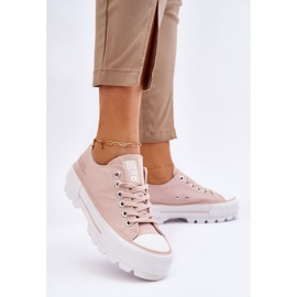 Sneakers Plateforme Tissu Big Star LL274151 Nude rose 2