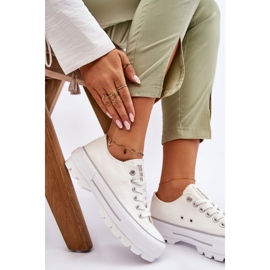 Baskets Plateforme Tissu Big Star LL274150 Blanc blanche 2
