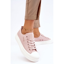Big Star LL274970 Baskets basses à lacets nude rose 2 Big Star LL274970 Baskets basses à lacets nude rose 2