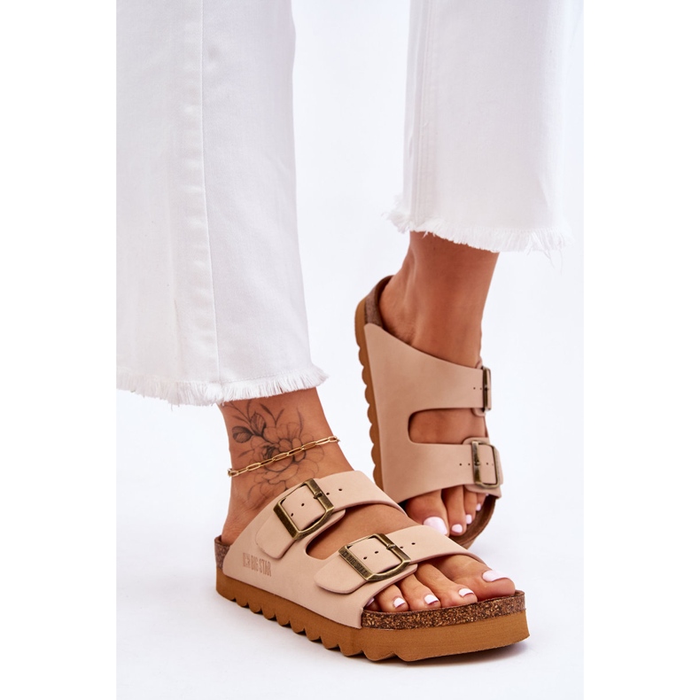 Chaussons Classiques Femme Big Star LL274478 Beige 2 Chaussons Classiques Femme Big Star LL274478 Beige 2