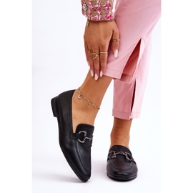 PG1 Mocassins classiques pour femmes avec embellissement Jamie noir 1