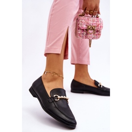 PG1 Mocassins Femme En Cuir Avec Perles Décoratives Noir Ishan le noir 3