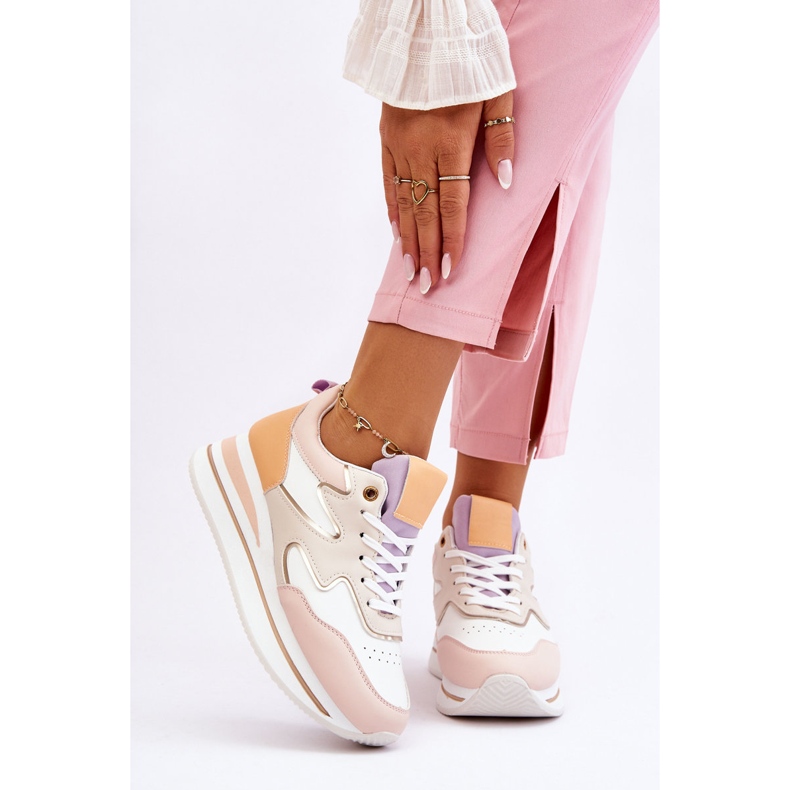 PG1 Chaussures de sport en cuir Roen blanc et beige à la mode 1