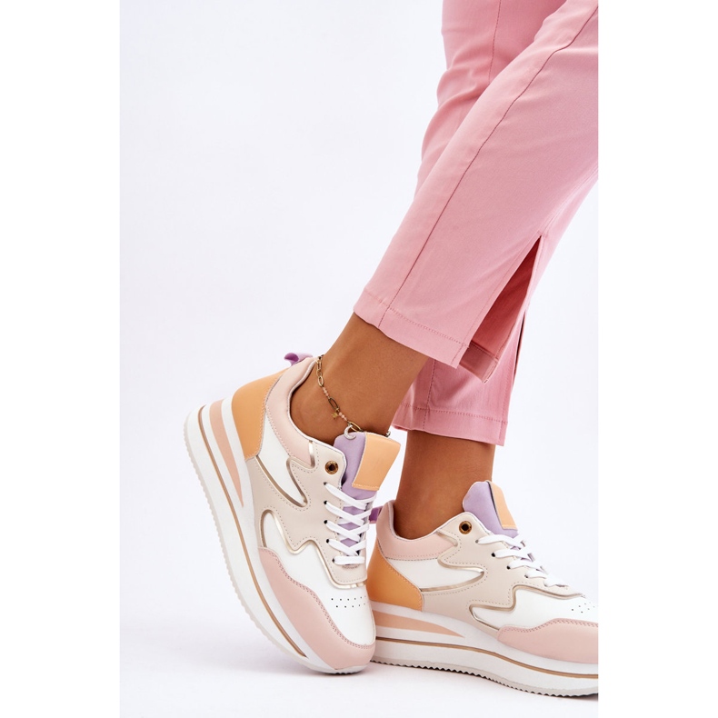 PG1 Chaussures de sport en cuir Roen blanc et beige à la mode 2