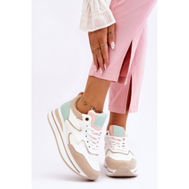 PG1 Chaussures de sport en cuir Roen blanc et beige à la mode blanche 1