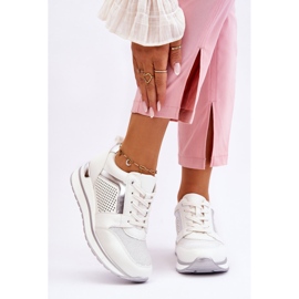 PG1 Chaussures de sport compensées basses en cuir Braylen blanches 1