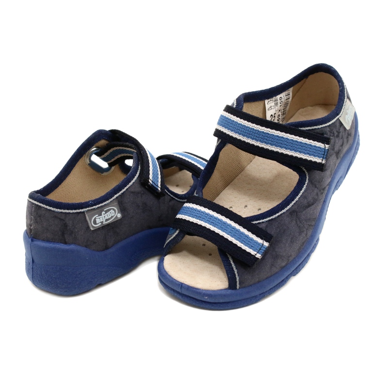 Chaussures enfant Befado 869X159 bleu marine bleu gris 6
