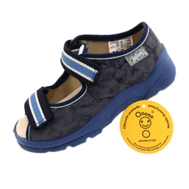 Chaussures enfant Befado 869X159 bleu marine bleu gris 8