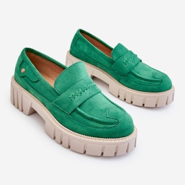 Chaussures à enfiler en daim pour femmes Vert Fiorell 10